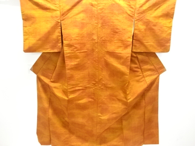 JAPANESE KIMONO / ANTIQUE KIMONO / SILK / FUSHI TSUMUGI / WOVEN BOKASHI PATTERN